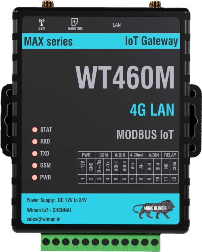 Wiman WT460M industrial IoT gateway
